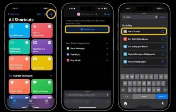 吉县苹果14锁屏维修店分享iPhone14升级iOS16.4后如何创建锁屏快捷方式 