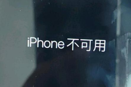 吉县苹果服务网点分享锁屏界面显示“iPhone 不可用”如何解决 